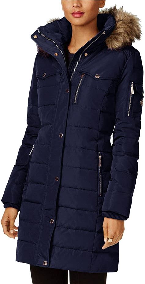 michael kors long puffer coat|michael kors navy puffer coat.